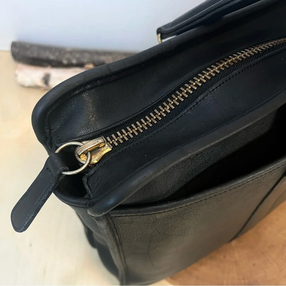 Vintage Coach Embassy Briefcase 5090 Black Leather Laptop Portfolio Bag USA